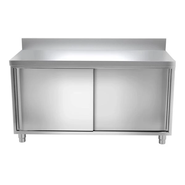 Edelstahl Arbeitsschrank PREMIUM - 1800x600mm - Mit Schiebetür & Aufkantung 6 Edelstahl Arbeitsschrank PREMIUM - 1800x600mm - Mit Schiebetür & Aufkantung - Image 4
