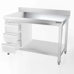 Edelstahl Arbeitstisch PREMIUM - 1200x600mm - Mit Grundboden & Aufkantung 19 Edelstahl Arbeitstisch PREMIUM - 1200x600mm - Mit Grundboden & Aufkantung -Berühmter Küchengeräte Laden atk127a 3s 8dc4