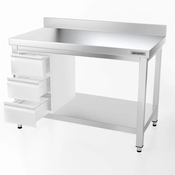Edelstahl Arbeitstisch PREMIUM - 1200x600mm - Mit Grundboden & Aufkantung 9 Edelstahl Arbeitstisch PREMIUM - 1200x600mm - Mit Grundboden & Aufkantung - Image 7