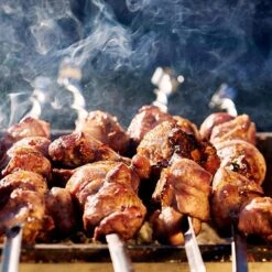 Elektro Bratplatte - 11,4 KW - Glatt & Gerillt -Berühmter Küchengeräte Laden detail meat kebabs 1 09bd 4