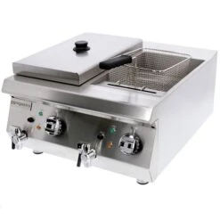 Doppelfritteuse - 600mm - 8+8 Liter - 9 KW - Mit Ablasshahn -Berühmter Küchengeräte Laden efk653 8 8 2 4a7c 1