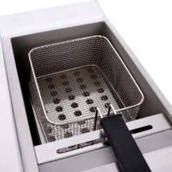 Doppelfritteuse - 600mm - 8+8 Liter - 9 KW - Mit Ablasshahn -Berühmter Küchengeräte Laden efk653 8 8 korb 45f3 1