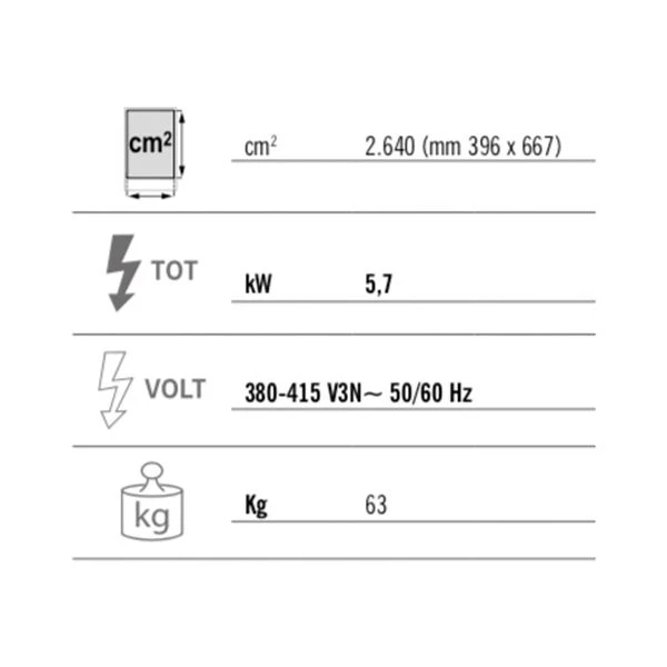 Elektro Bratplatte - 5,7 KW - Glatt 5 Elektro Bratplatte - 5,7 KW - Glatt – Bild 3