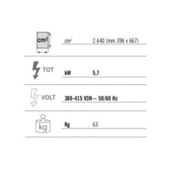 Elektro Bratplatte - 5,7 KW - Gerillt -Berühmter Küchengeräte Laden egb499mg tabelle 86d3
