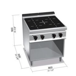 Infrarotherd - 16 KW - 4 Kochfelder -Berühmter Küchengeräte Laden eib899m ma af67