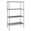 Edelstahlregal - 1100x400mm - Mit 4 Drahtböden (FEST)
