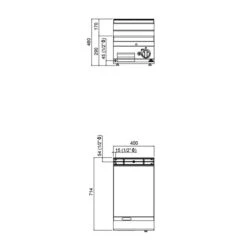 Gas Bratplatte - 6,9 KW - Glatt - Mit Glänzendem Finish -Berühmter Küchengeräte Laden gbpggb473f 2 e3df