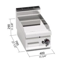 Gas Bratplatte - 6,9 KW - Glatt - Mit Glänzendem Finish -Berühmter Küchengeräte Laden gbpggb473f 3 98b1