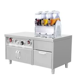 Unterschrank Für Getränkespender Mit Becherhaltern & Eiswürfelfach - 1,5 M -Berühmter Küchengeräte Laden kbask150 slush 7f31