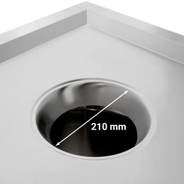 Mülleimer Mit Rollcontainer - Einwurföffnung & Frontauszug - 50L - Edelstahl 6 Mülleimer Mit Rollcontainer - Einwurföffnung & Frontauszug - 50L - Edelstahl - Image 4