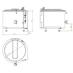 Elektro Kochkessel - 300 Liter - 27 KW - Indirekte Beheizung 9 Elektro Kochkessel - 300 Liter - 27 KW - Indirekte Beheizung -Berühmter Küchengeräte Laden otei 300 2711