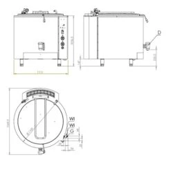 Gas Kochkessel - 400 Liter - 45 KW - Indirekte Beheizung -Berühmter Küchengeräte Laden otgi 400 3ae8