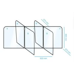 Tisch- Kunststofftrenner / Hygieneschutz - Set Für 6 Arbeitsplätze