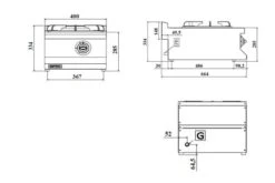 Gasherd - 8,65 KW - 1 Brenner -Berühmter Küchengeräte Laden zeichnung 1platte c9c6